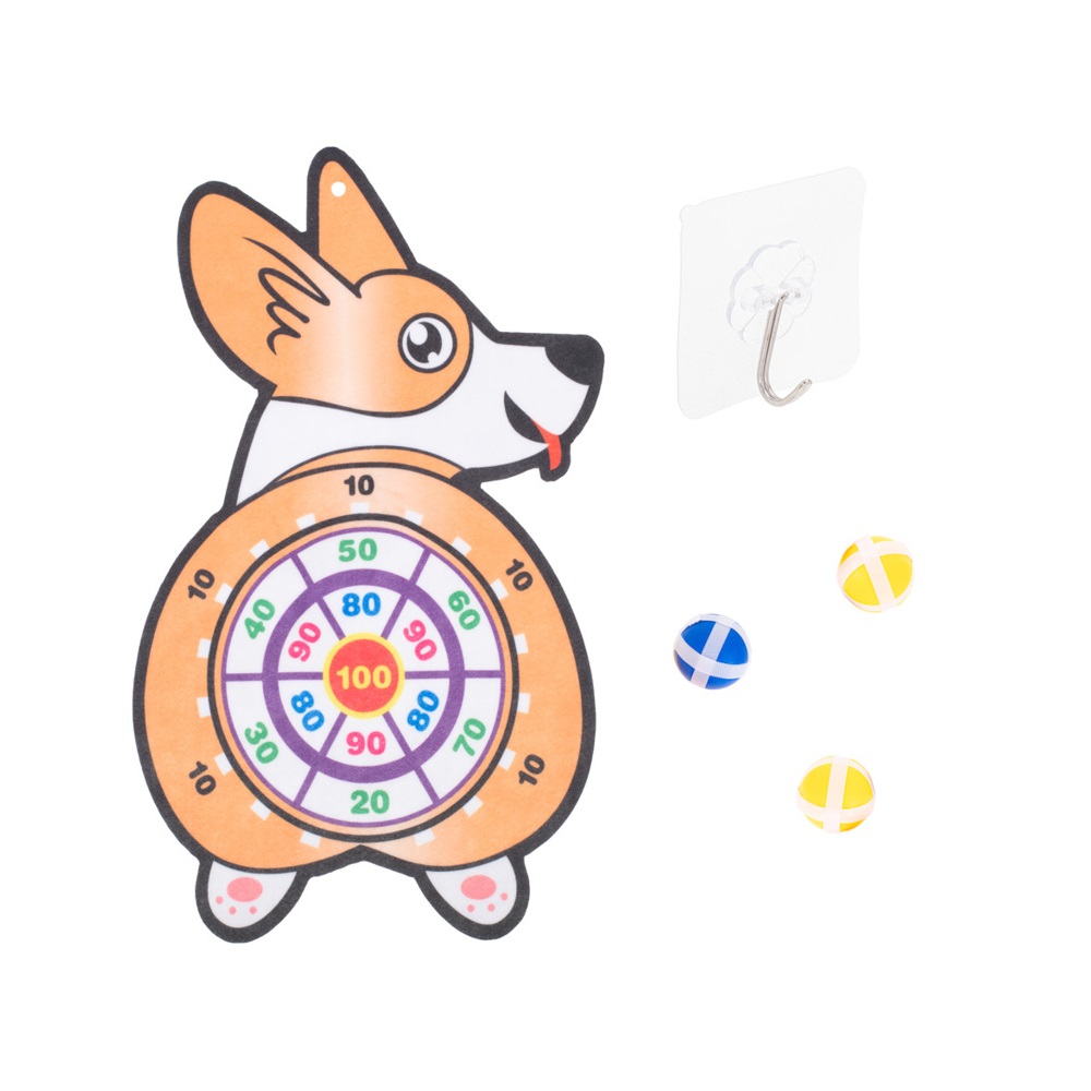 Aranyos, rókás célba dobó tábla labdával (I-5615) 6