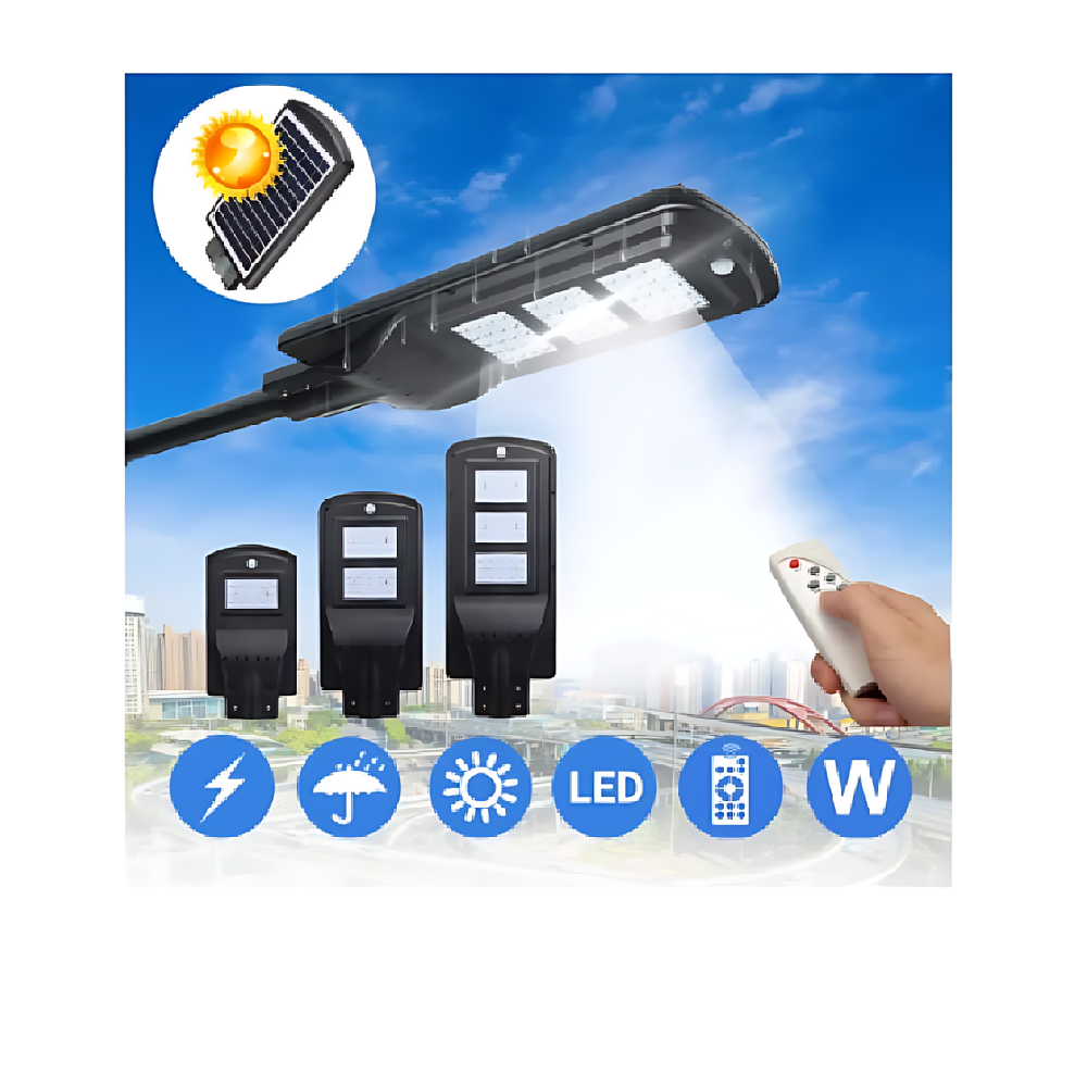 Napelemes_90W_LED_utcai_lámpa_IP66_vízálló_kültéri_világítás_távirányítóval,_fekete_színben,_oszlopra_szerelhető_TYN_LED_BBD2