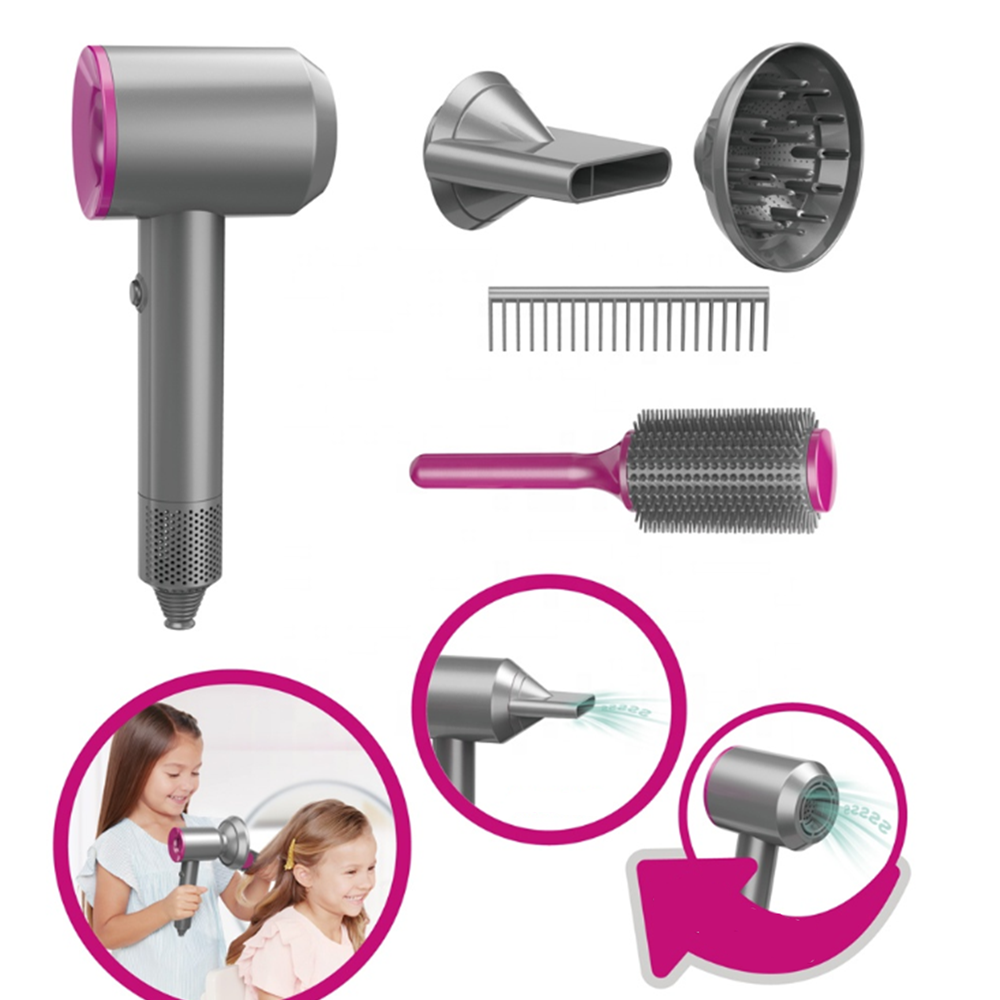 Delux supersonic Játék Hajszárító – interaktív, elemes szépségápolási készlet gyerekeknek (BBJ)6