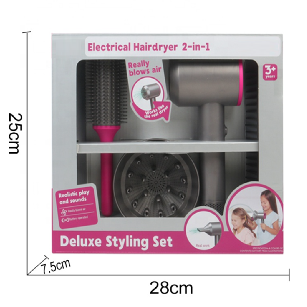 Delux supersonic Játék Hajszárító – interaktív, elemes szépségápolási készlet gyerekeknek (BBJ)9
