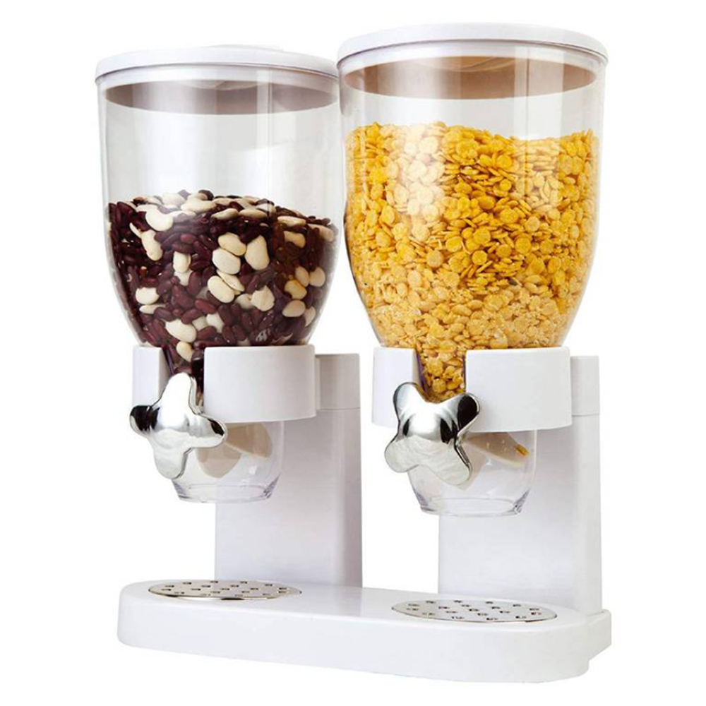 Dupla tartályos műzli- és gabonapelyh adagoló – praktikus reggeli tároló és önkiszolgáló dispenser konyhába (BLLV)1