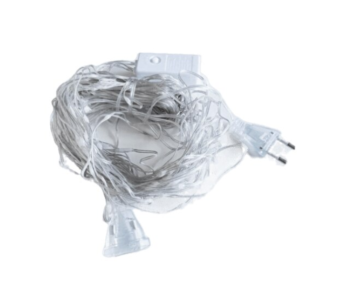 Karácsonyi LED fényfüggöny 2×2 m – vízálló, energiatakarékos ünnepi égősor ablakra, falra, erkélyre, kültéri-beltéri dekorációhoz – választható színben (BBD)4