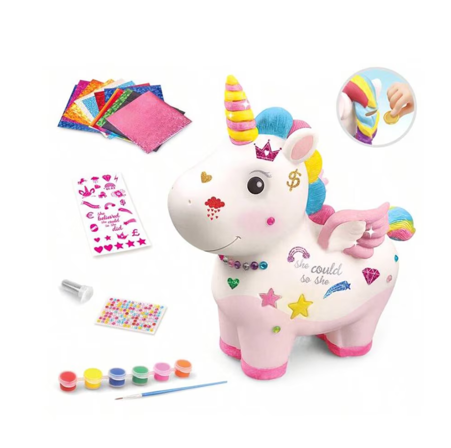 Kreatív unikornis persely festő szett – díszítsd és fesd meg saját varázslatos egyszarvúd! 22cm (BBJ)6