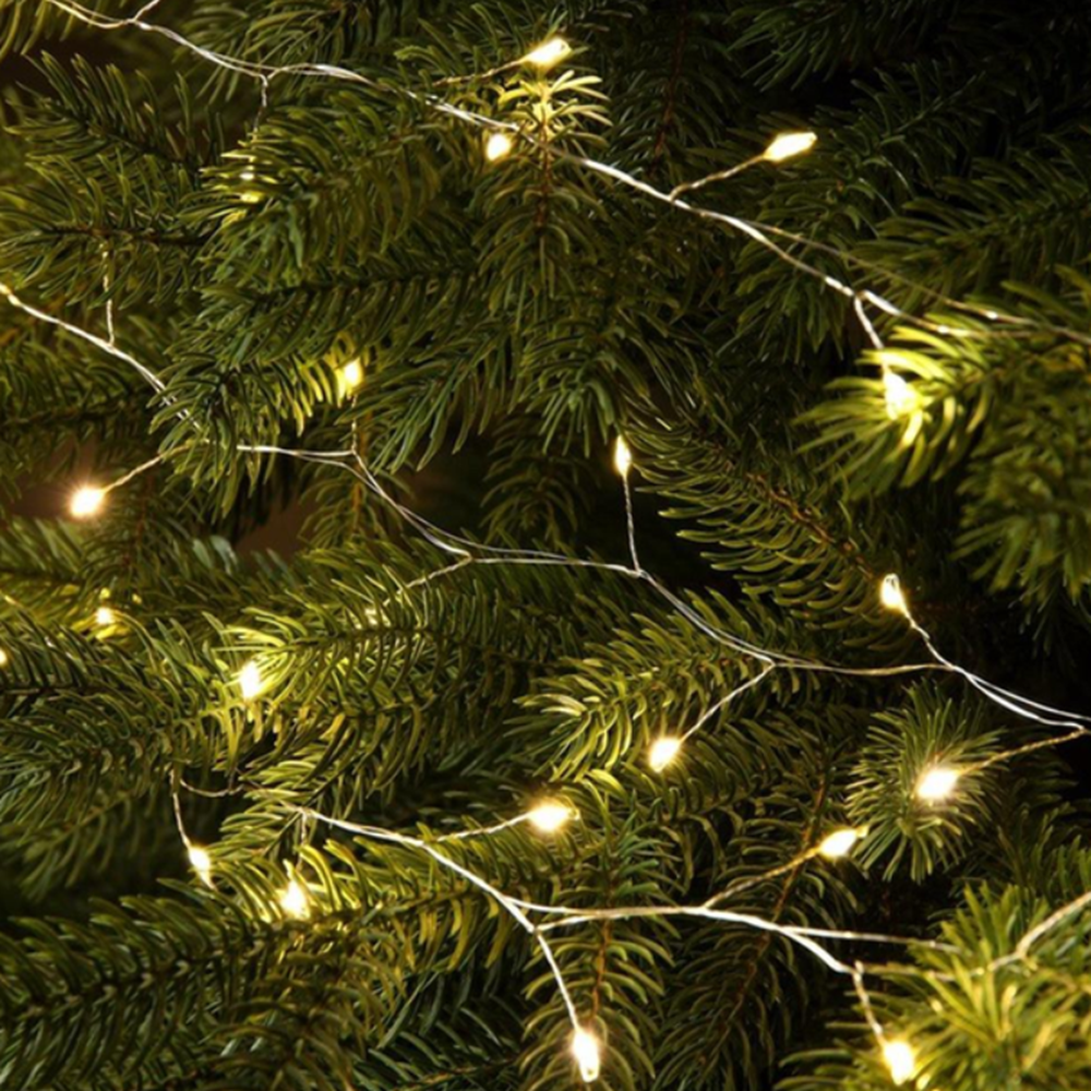 Karácsonyi rézdrótos 50 méteres harmatcsepp LED fényfüzér – 1500 ledes dekoráció választható színben, beltéri és kültéri használatra (BBD)15