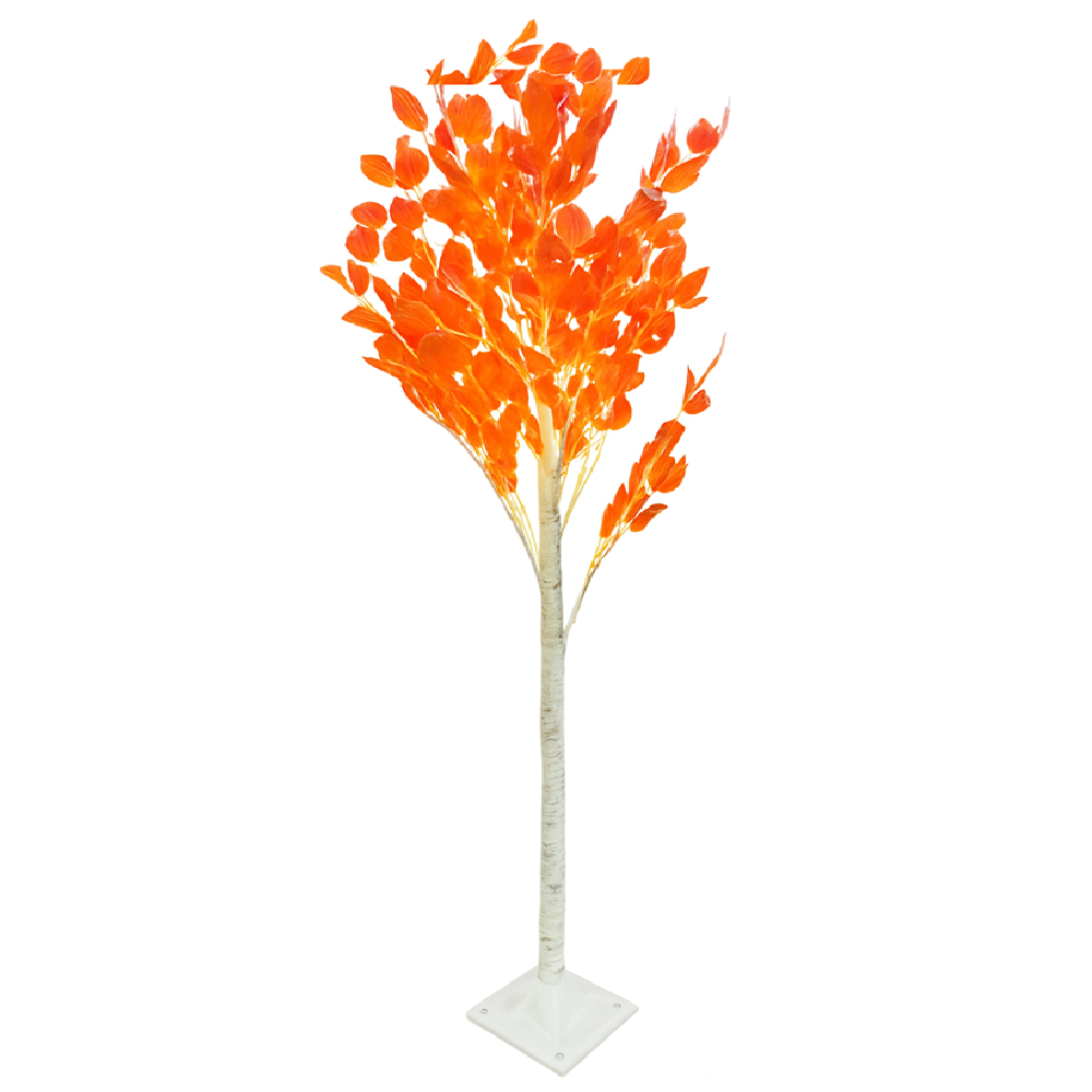 LED-es őszi juharfa dekoráció – 200 cm-es hangulatvilágítás narancssárga levelekkel, beltéri és kültéri használatra (BBD)
